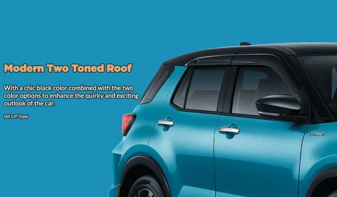 toyota raize roof dual tone